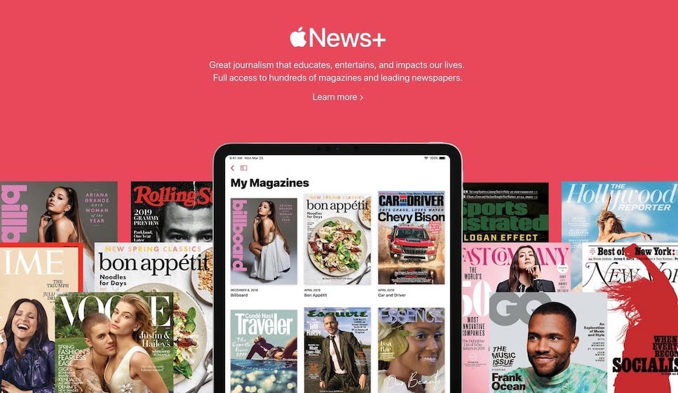 1. Apple News+ with Magazine Subscription 1