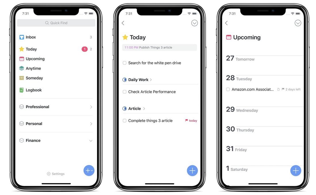 1. Things 3: Best To-Do List App for Most iOS Users 2
