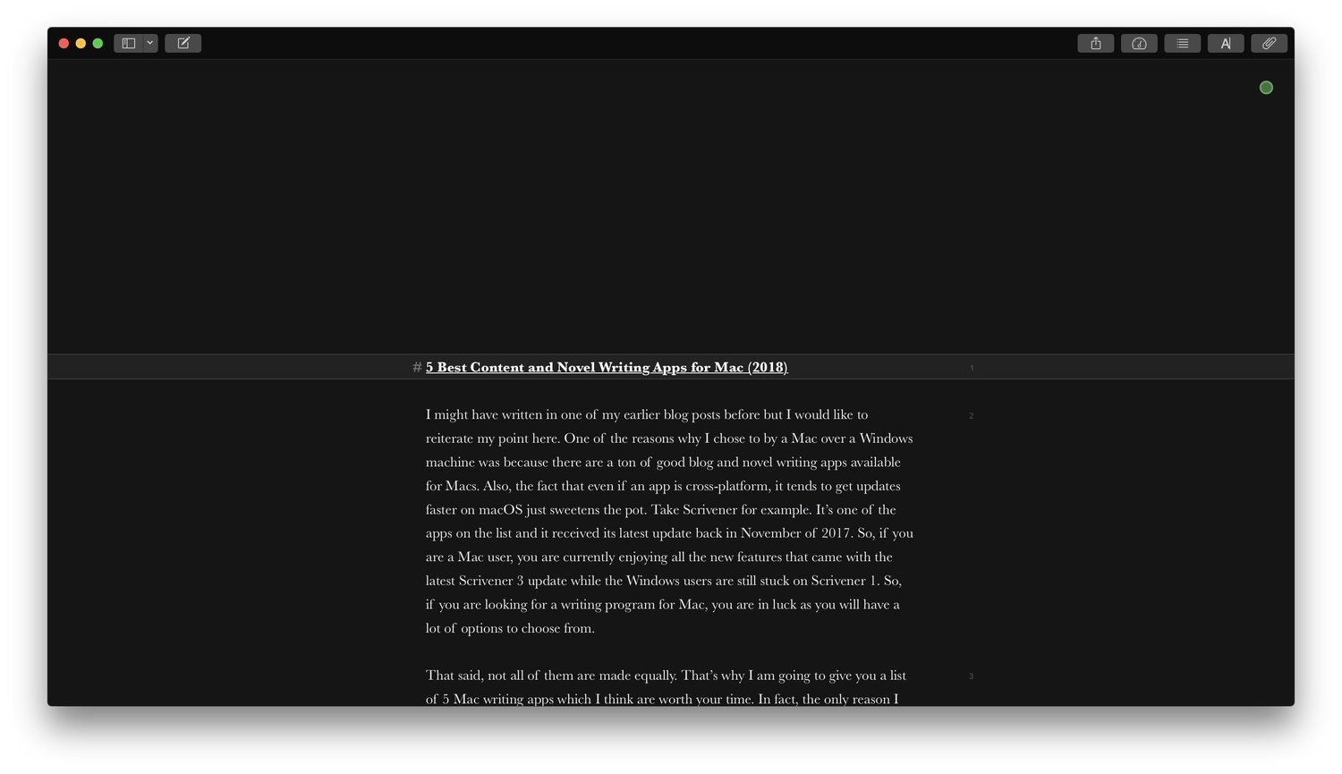 1. Ulysses - Best Overall Writing App for Mac
