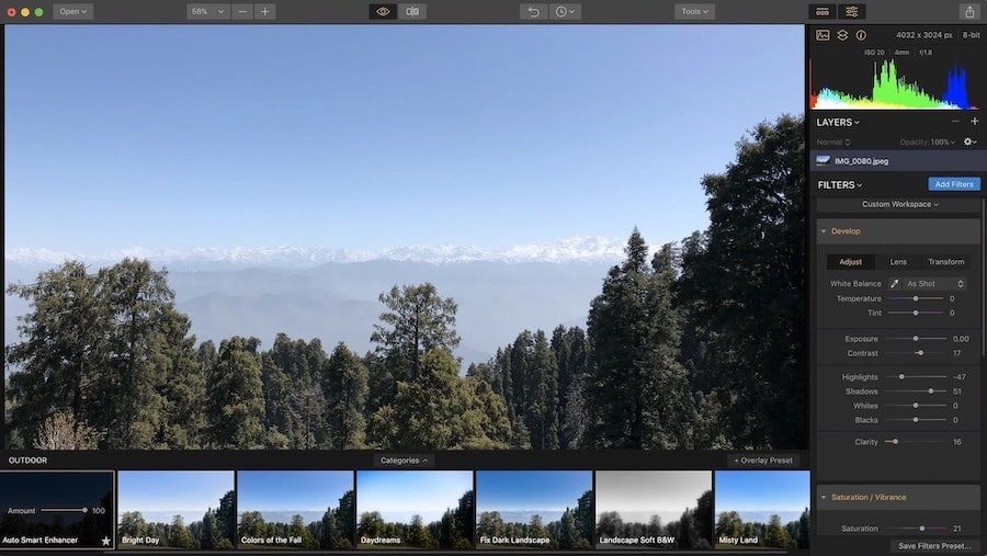 Luminar 4 - Best Photo Editing Apps for Mac