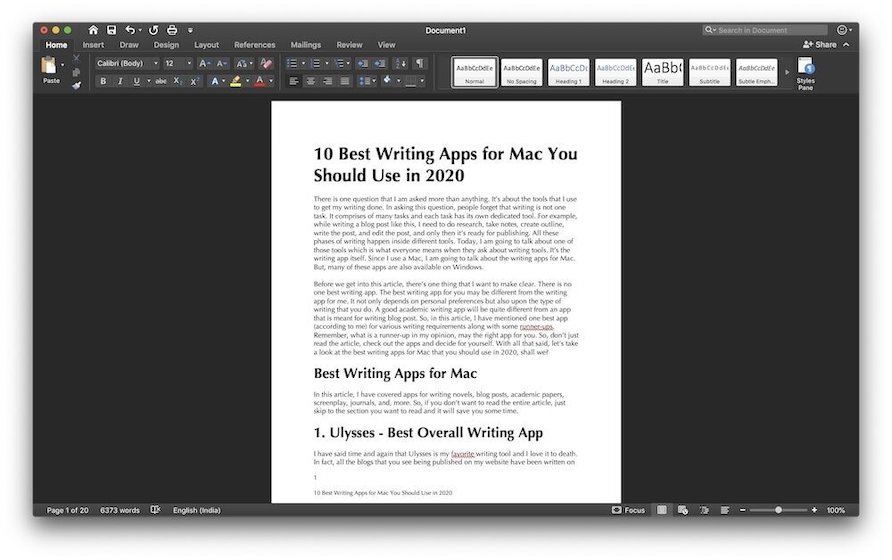 2. Microsoft Word