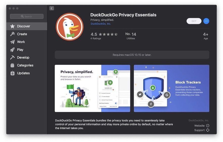 3. DuckDuckGo Privacy Essentials - Safari Extensions