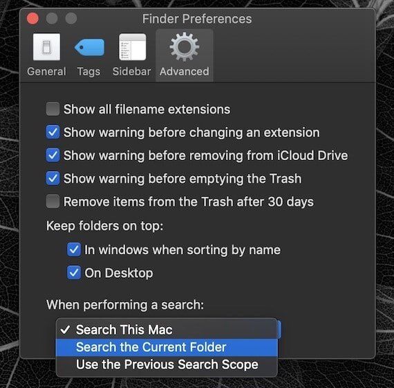 7. Keep Search Restricted to a Folder - MacBook Pro Tips and Tricks