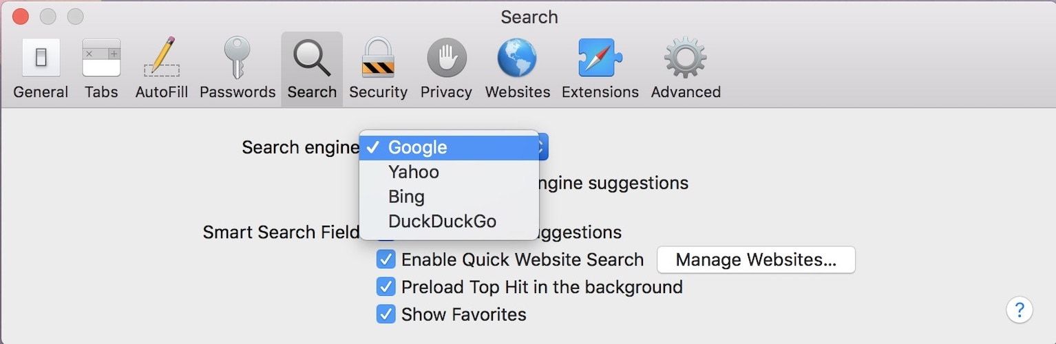 8. Change Your Default Search Engine 2