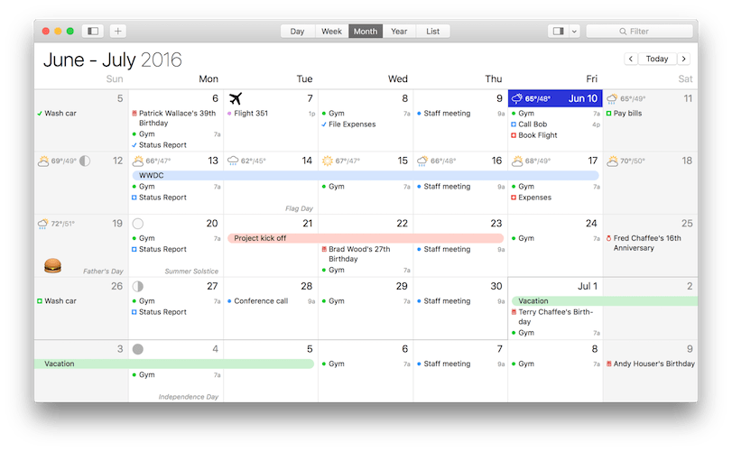 Best Runner-up Calendar App for Mac: BusyCal - Fantastical 2 Alternative