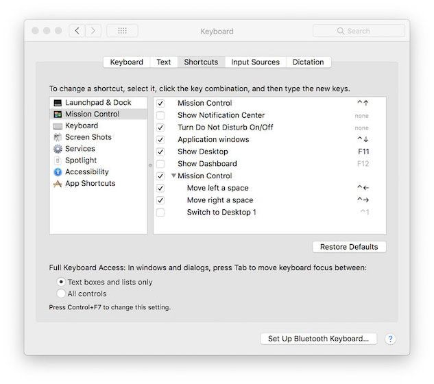 macbook pro shortcuts