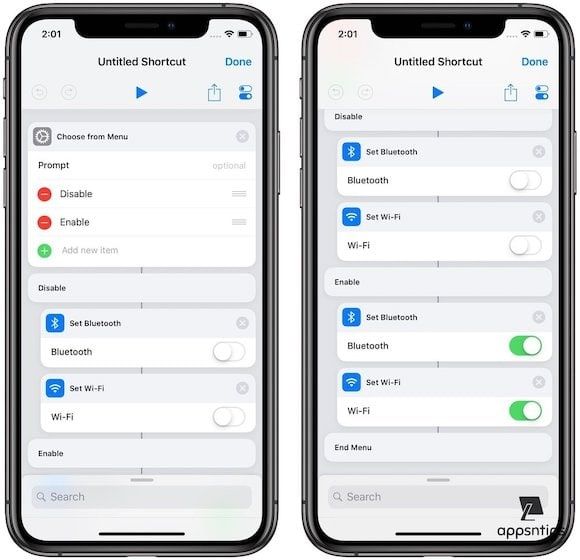 Building a Shortcut to Disable WiFi and Bluetooth 6