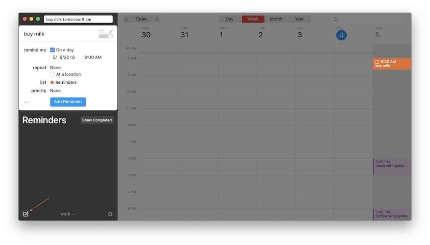 Creating Events and Reminders 4