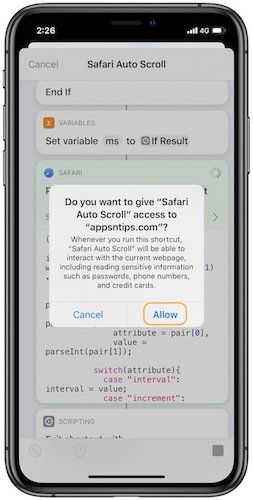 Enable Auto-scrolling Web Pages in Safari 5