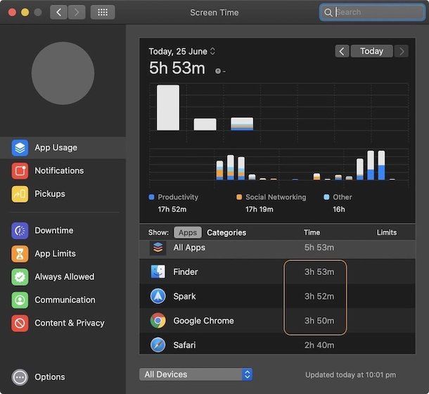 Screen Time - macOS Catalina Feature