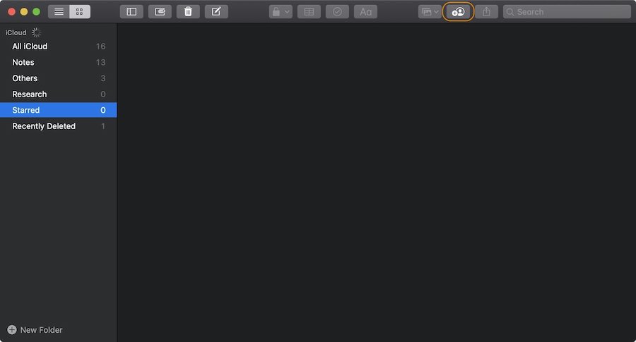 Sharing Apple Notes Folder in macOS Catalina 1