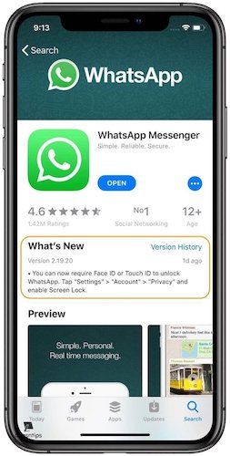 Using Face ID or Touch ID to Safeguard Your Chats on WhatsApp 1