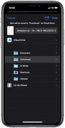 Using the Shortcut to UnZIP files on iPhone