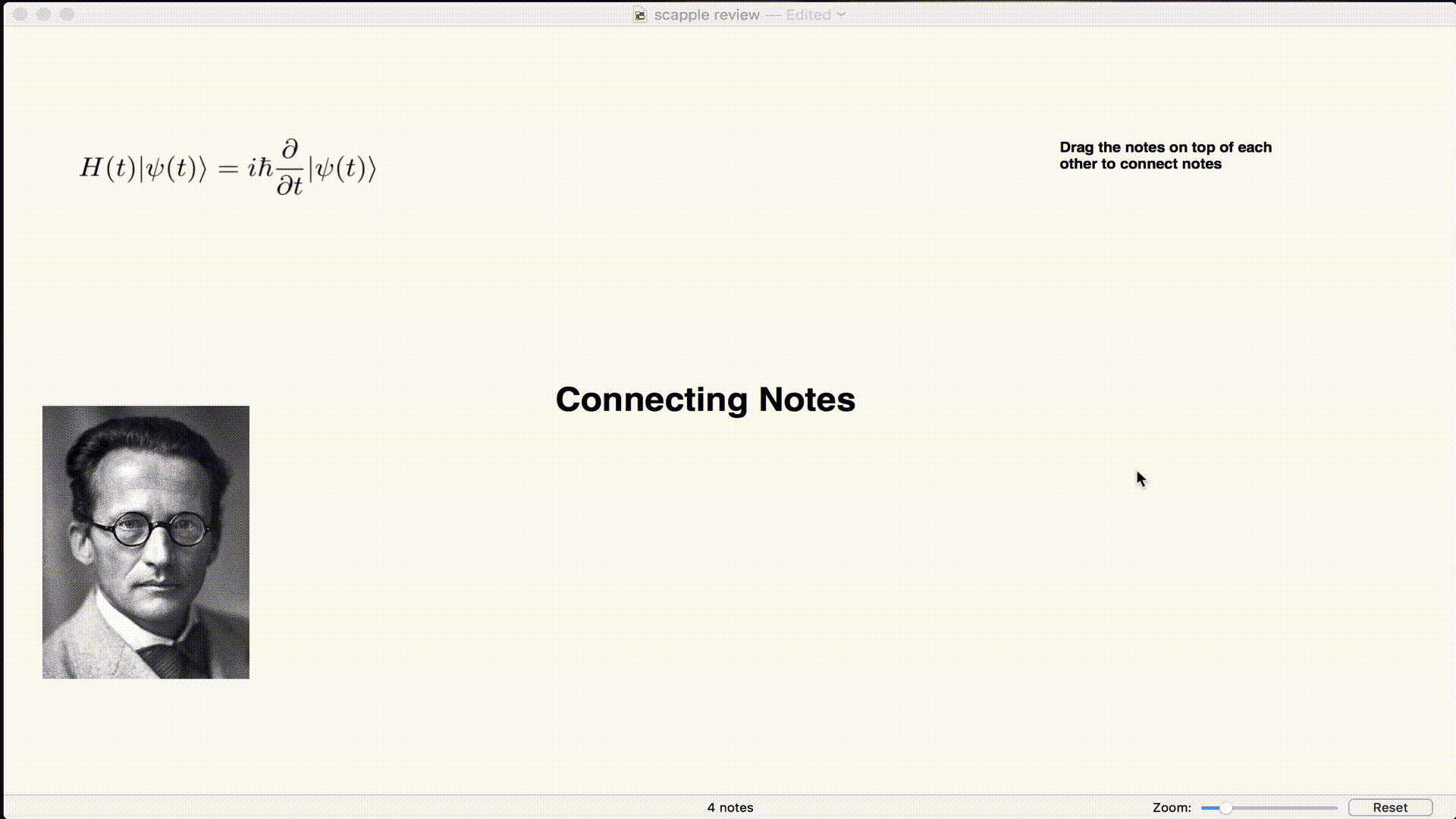 2. Creating Connection Between Notes in Scapple 1