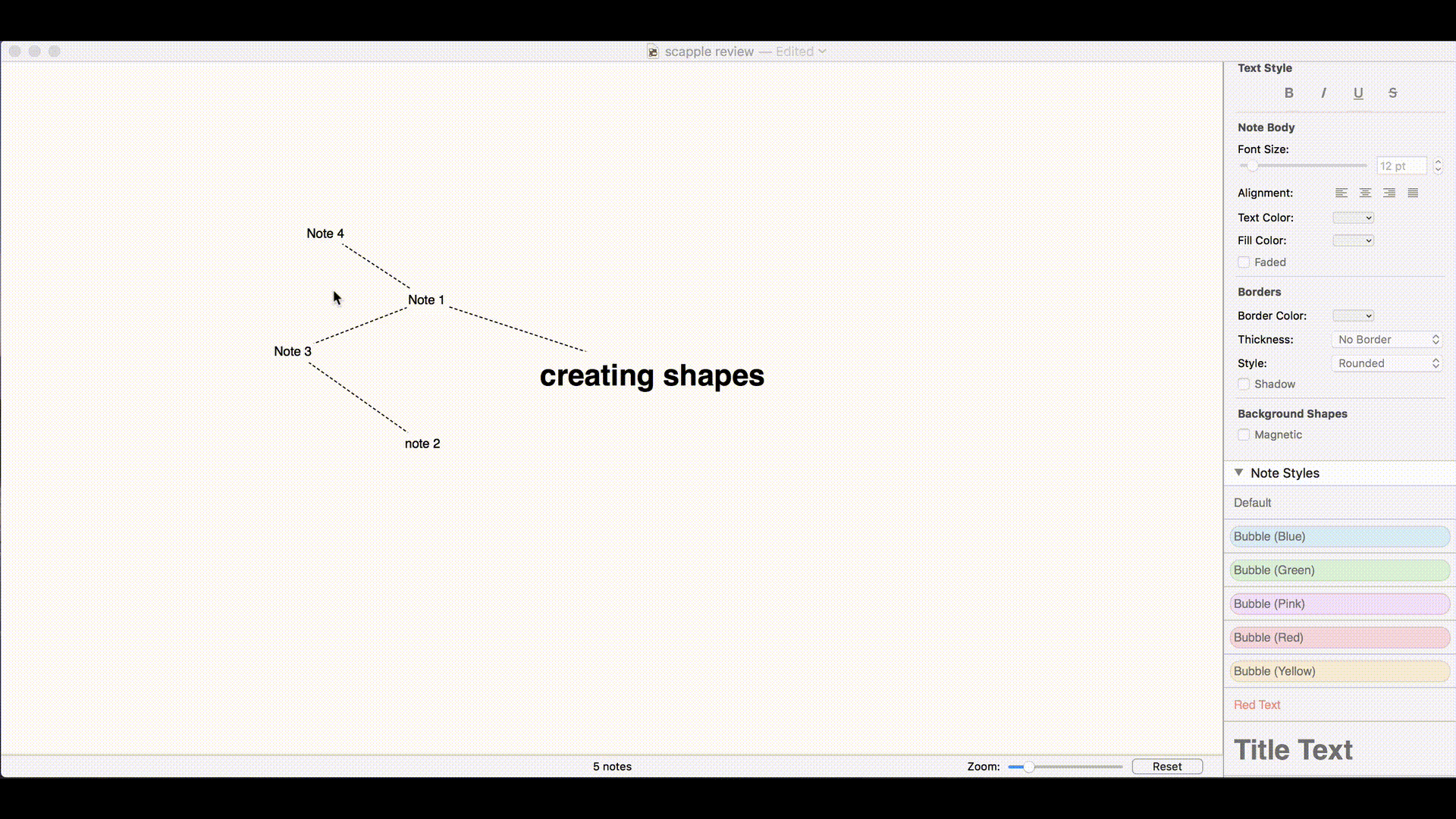 4. Creating Shapes to Compartmentalize Notes in Scapple