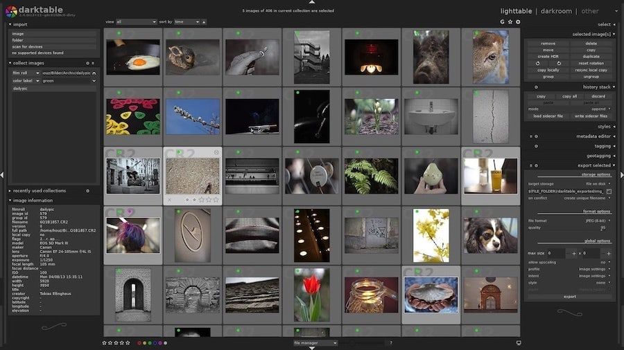 darktable - Free Raw Photo Editing Apps for Mac