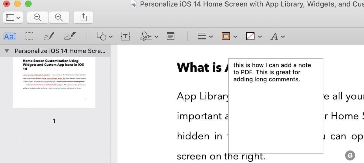 Add Notes to PDF Using Preview on Mac 2
