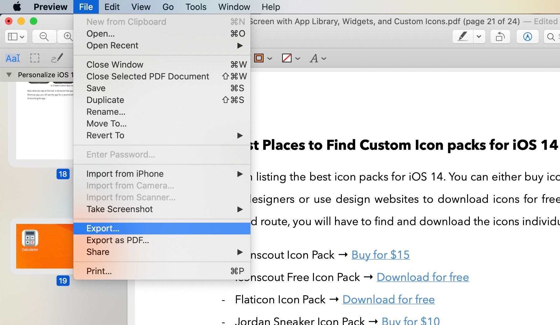 Export and Resize PDF Files Using Preview on Mac 1