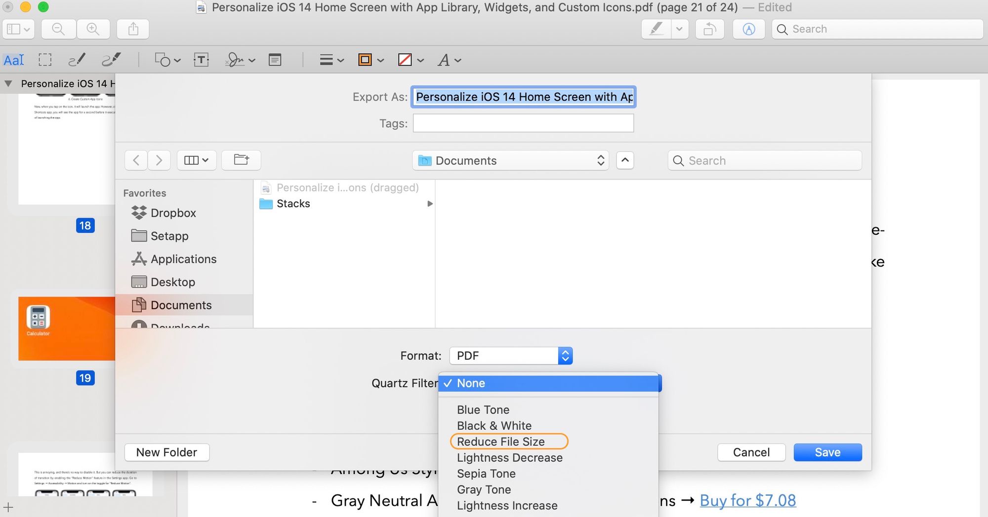 Export and Resize PDF Files Using Preview on Mac 2