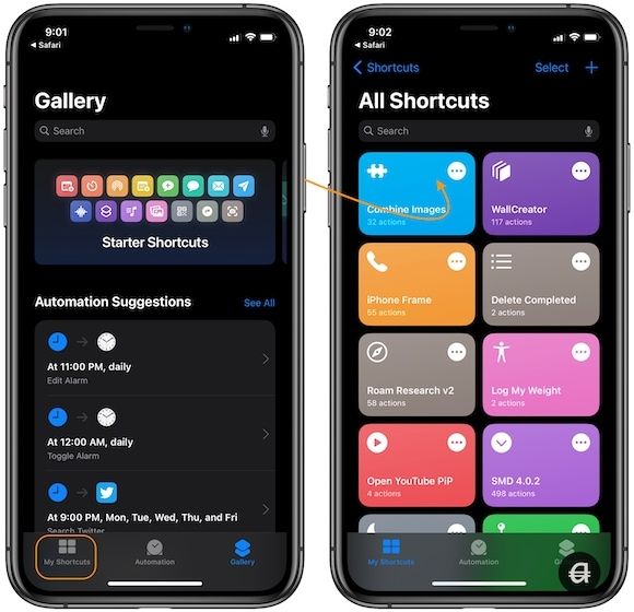 How to Use Shortcuts to Combine Images on iPhone and iPad | appsntips