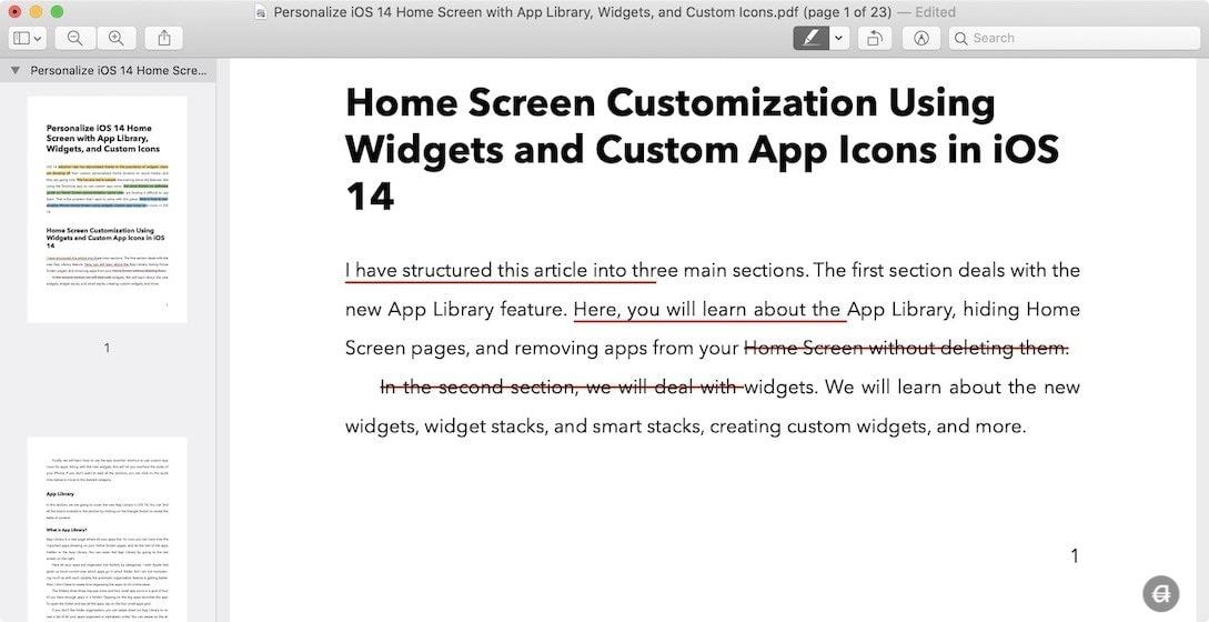 Highlight, Underline, and Strikethrough PDF Files Using Preview on Mac 4