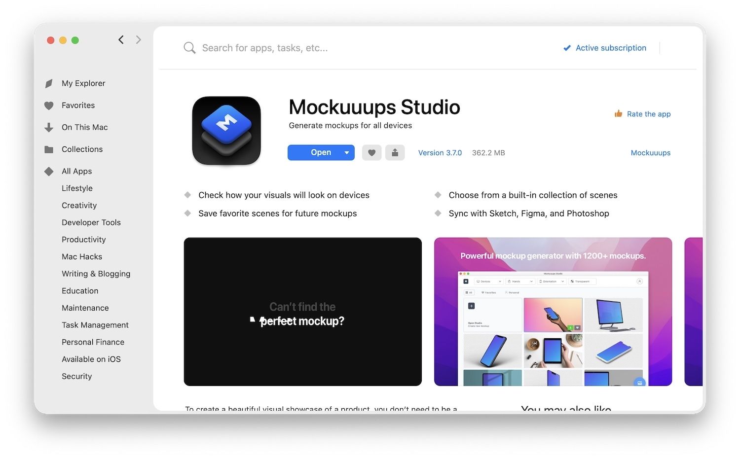 SetApp - Mockuuups Studio