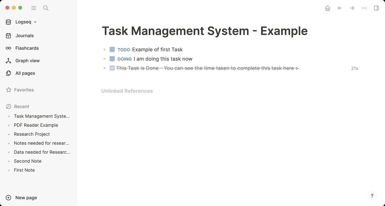 Task management System in Logseq