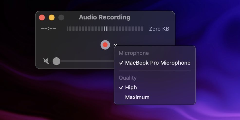 QuickTime Player - setting recording parameters