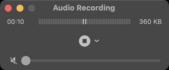 Stopping recording in QuickTime Player