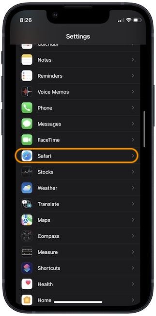 clear history safari shortcut