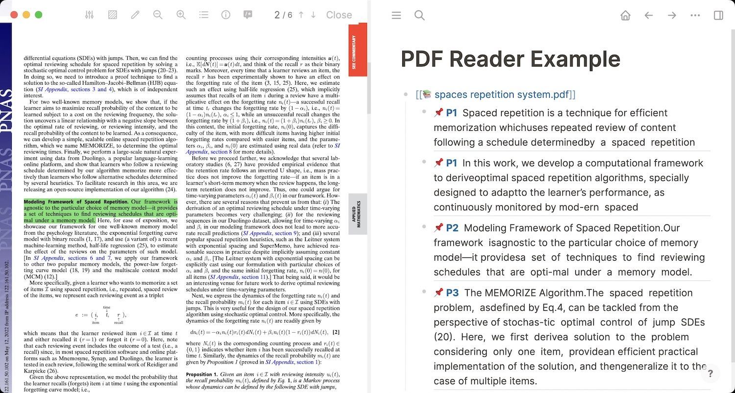 logseq PDF reader