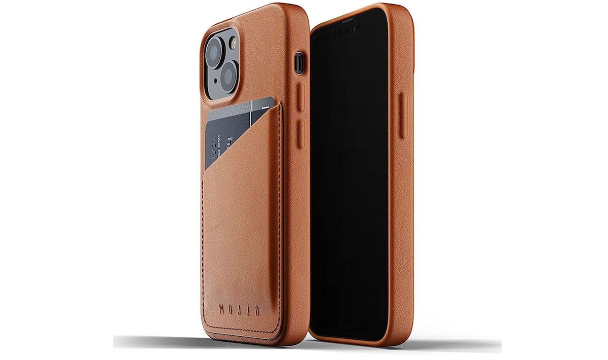 Mujjo full leather wallet case for iPhone 13 mini