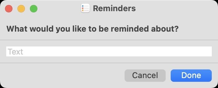 Create and Use Quick Entry Shortcut for Apple Reminders on Mac 12