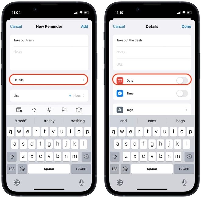 create repeating reminders on iPhone 2