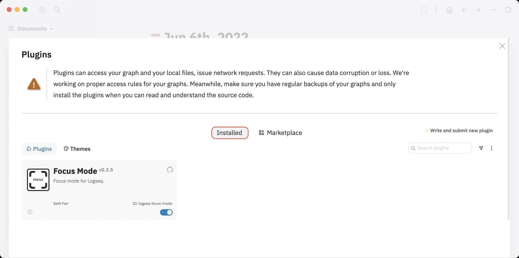 install plugins in Logseq 8