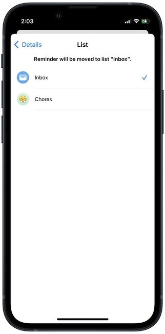 organize reminders using lists on iPhone 6
