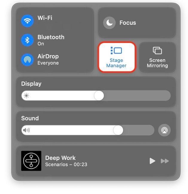 disable stage manager 1