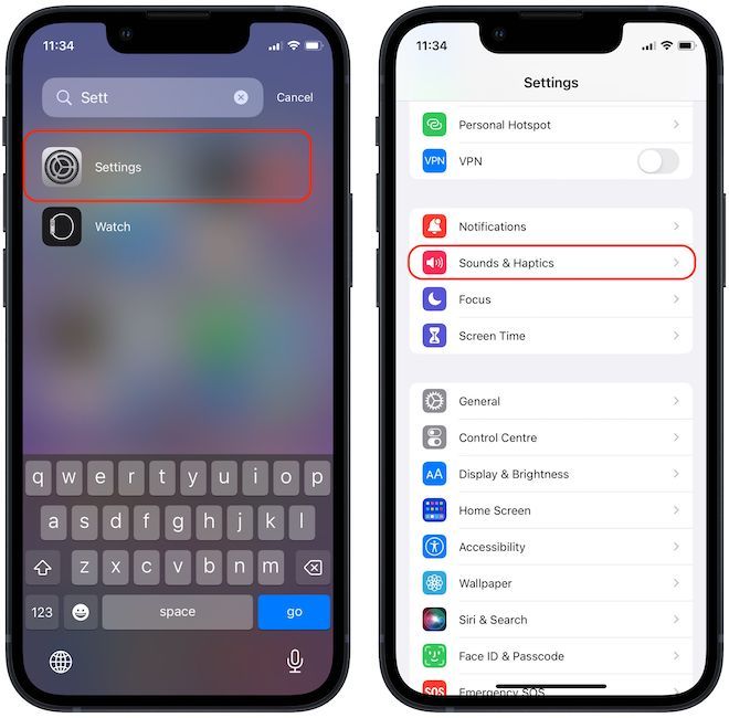 iPhone mockup showing settings