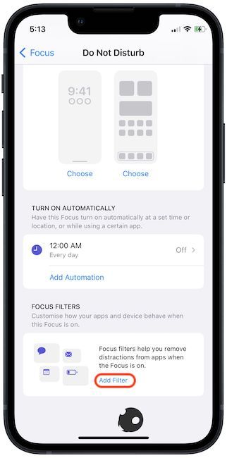 Focus Filters to turn on Low Power Mode 4