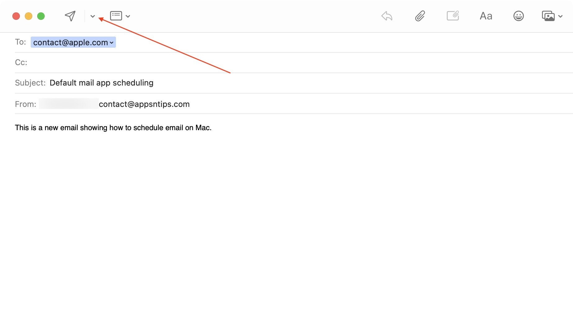 Schedule Email Using the Default Mail App on Mac 3