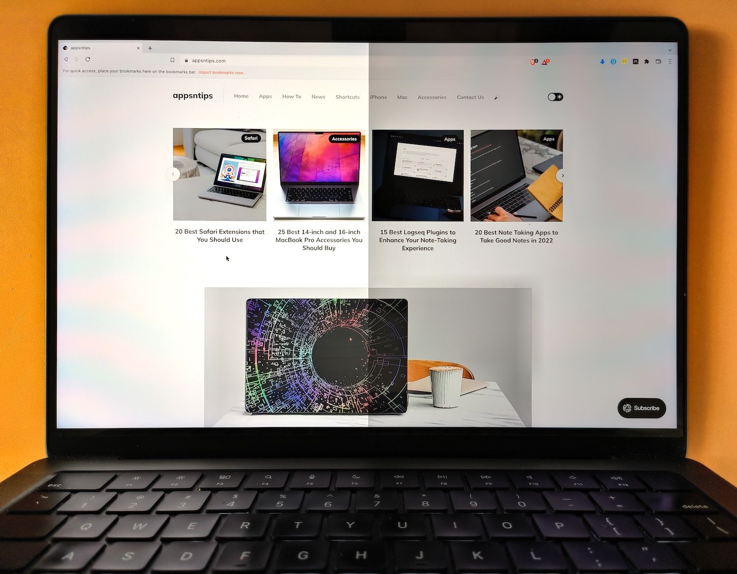MacBook Pro with Vivid App Working