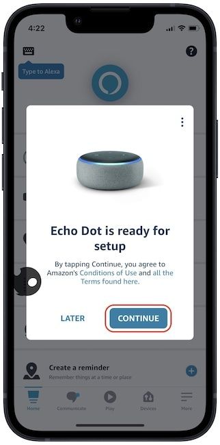 Set up Amazon Echo speakers with iPhone 7