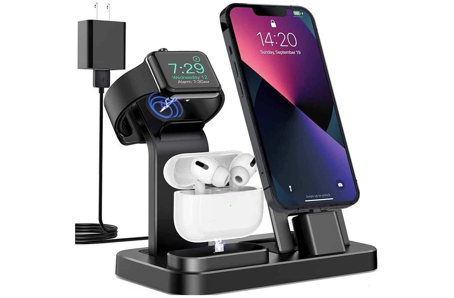 MOVAY 3-in-1 wired charging station for Apple devices