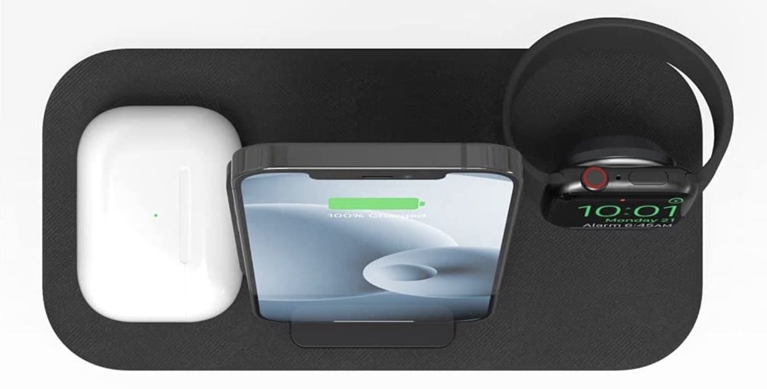 mophie 3 in 1 wireless charging station for Apple iPhone, AirPods, and Watch