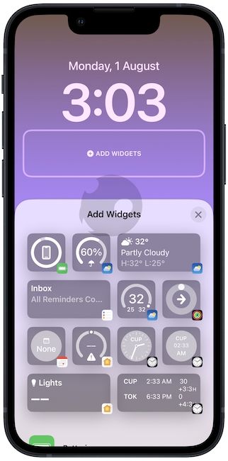 add widget to iPhone Lock Screen 4
