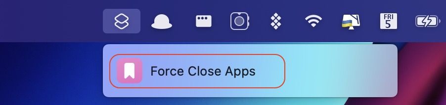 Force close all apps on Mac using Shortcuts 3
