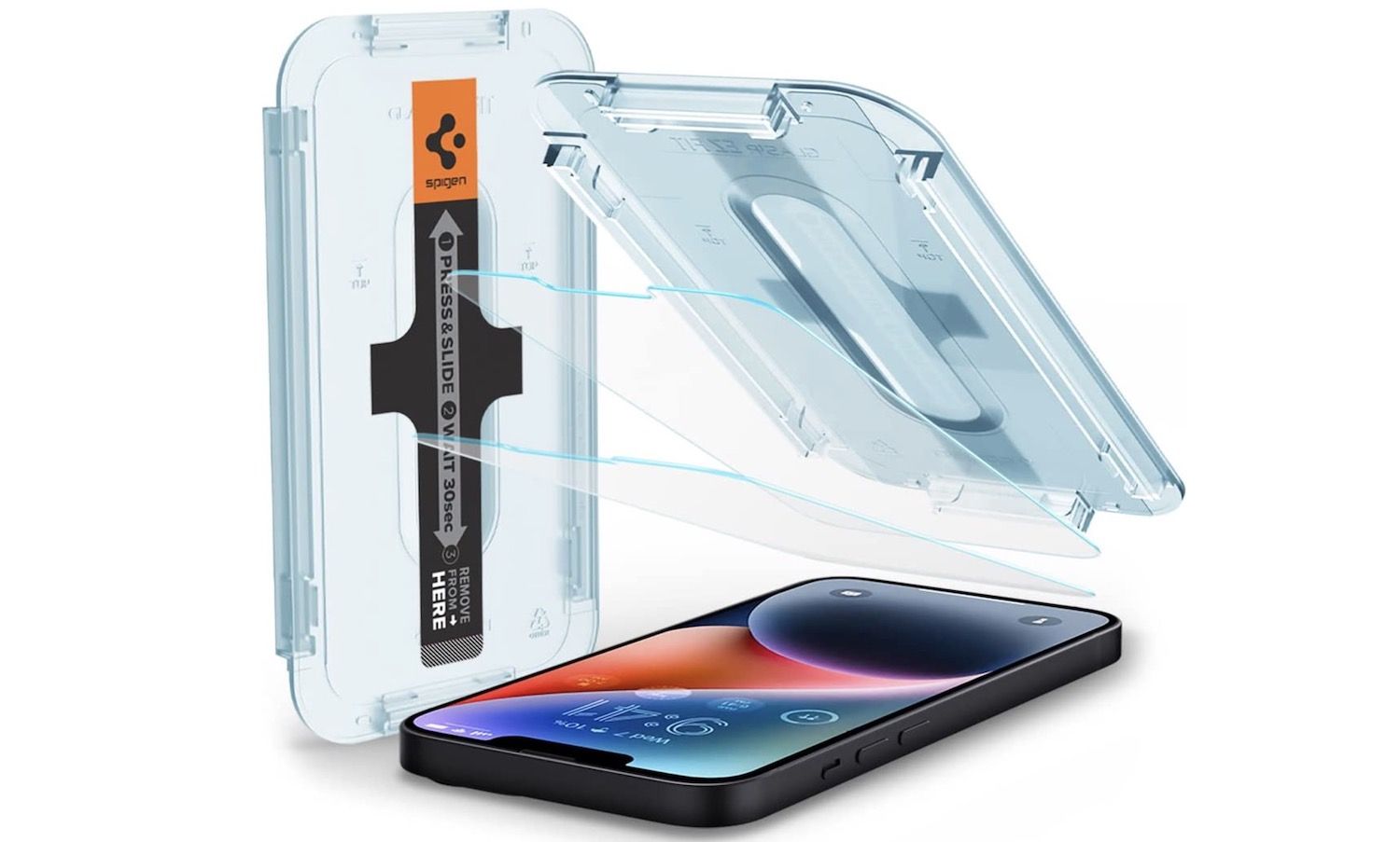 Spigen tempered glass screen protector for iPhone 14 Plus