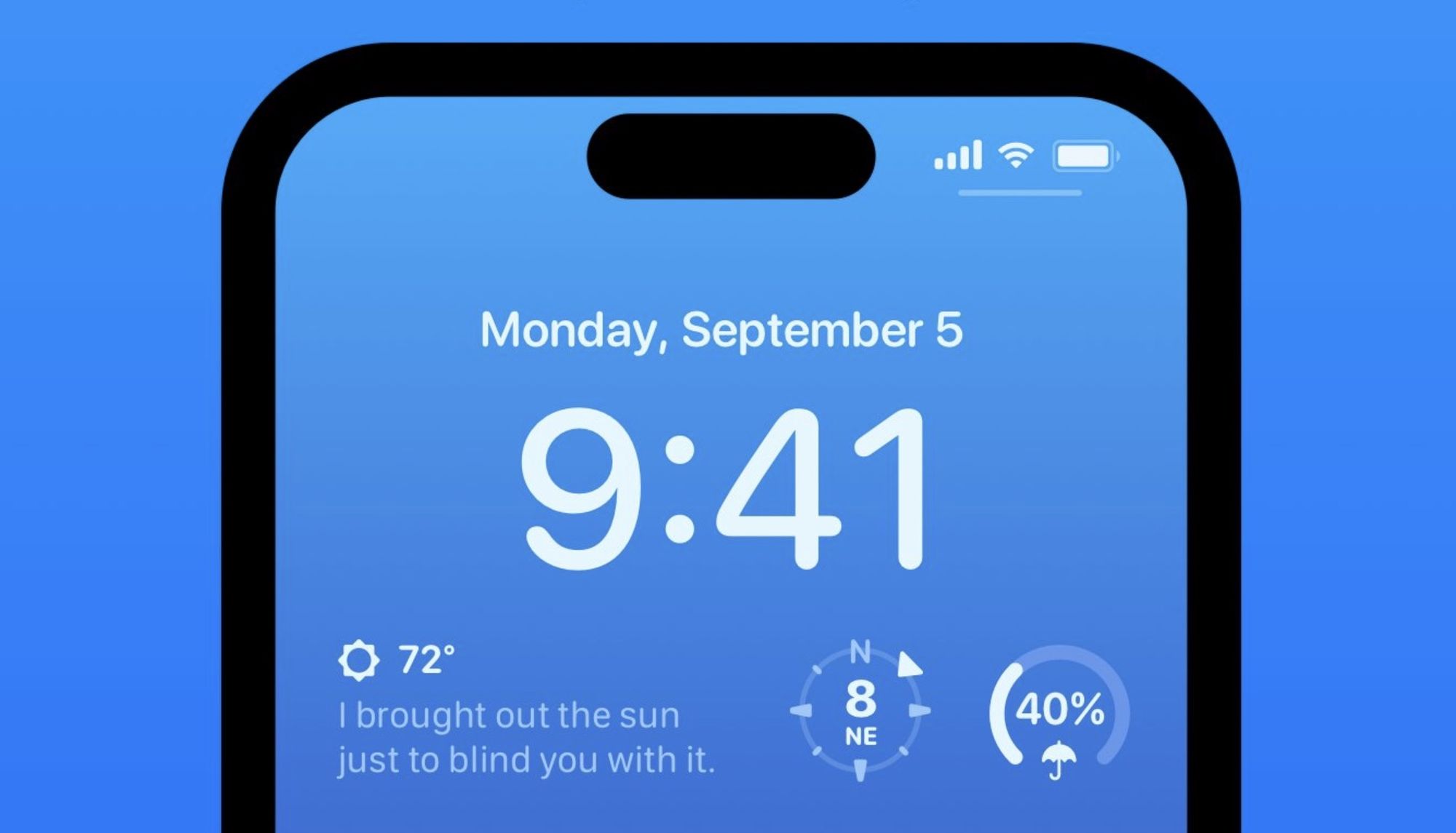 CARROT Weather lock screen widget