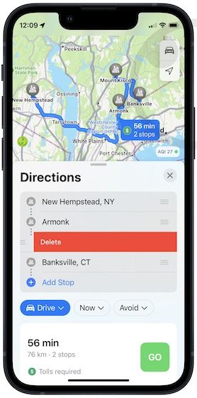 Edit or delete stops in multi-stop routing 3