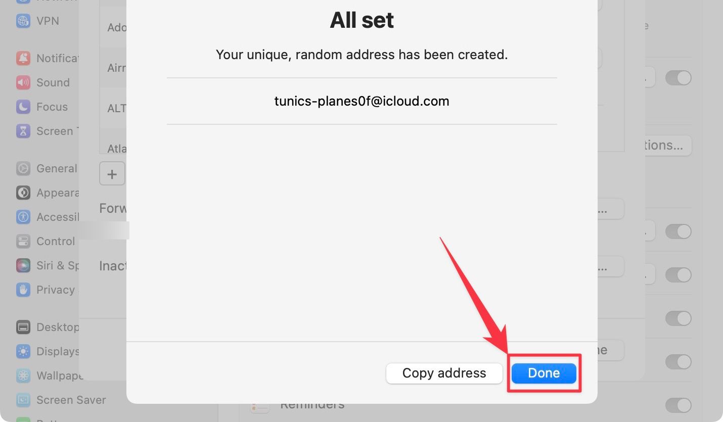 Generate temporary email ID on Mac 6